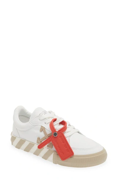 Off-white Vulcanized Low Top Sneaker In White Sand