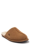 Ugg Pearle Faux Fur Lined Scuff Slipper In Chestnut