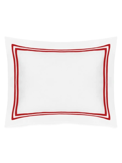 Home Treasures Ribbons Sateen Euro Sham In Bright Red