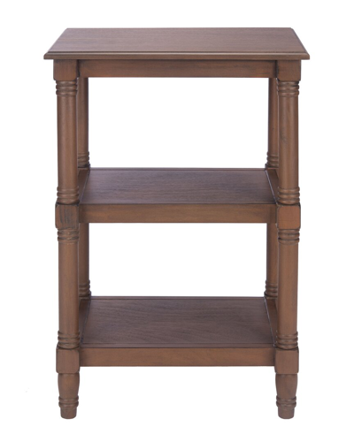 Safavieh Couture Cassie 3 Shelf Accent Table In Brown