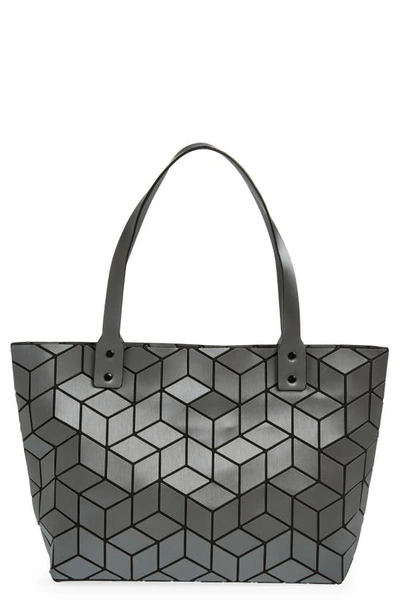 Patrizia Luca Slanted Square Geometric Tote Bag In Matte Charcoal