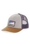 Patagonia Shop Sticker Trucker Hat - Grey In Drifter Grey