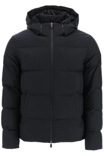 Herno Laminar Laminar Short Down Jacket In Gore-tex Infinium Windstopper In Black