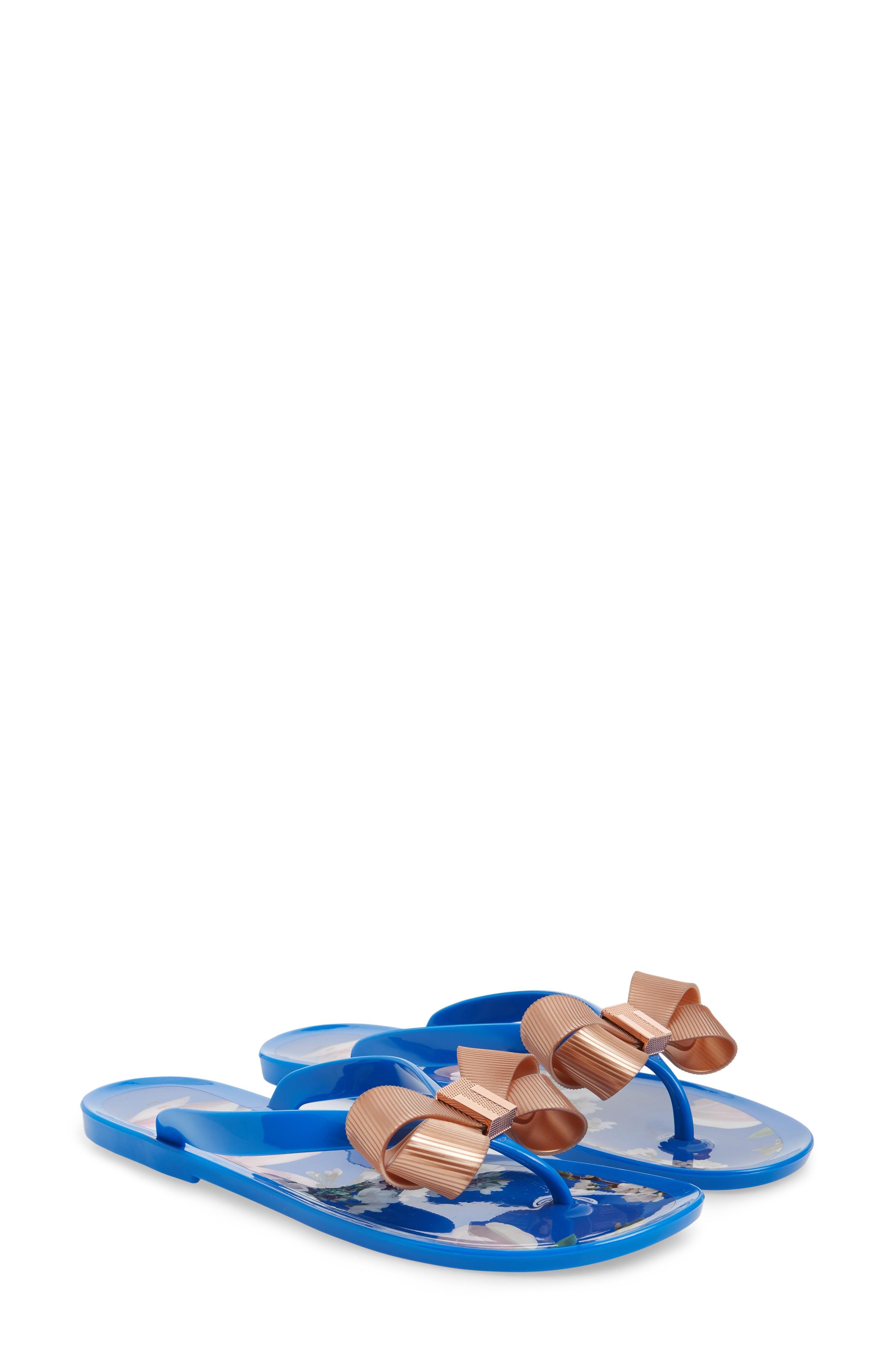ted baker blue flip flops