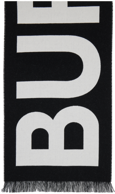 Burberry Schal Mit Logo -  - Wolle - Schwarz In Black