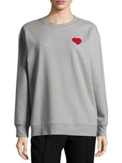 Jason Wu Emoji Cotton Sweatshirt In Tin Grey
