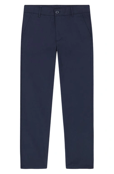 Nautica Kids' Flat Front Chino Pants In Navy