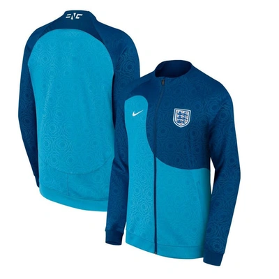 Nike National Team Academy Pro Anthem Raglan Performance Full-zip Jacket In Blue