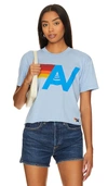 Aviator Nation Logo Boyfriend Tee In Ice