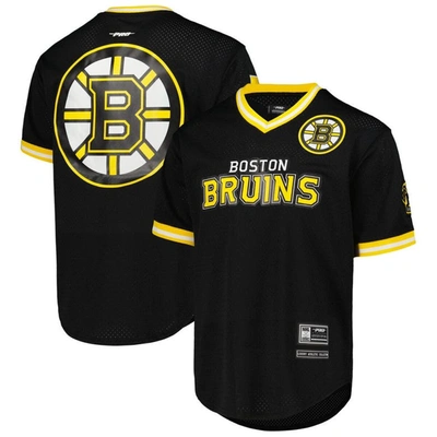 Pro Standard Black Boston Bruins Classic Mesh V-neck T-shirt