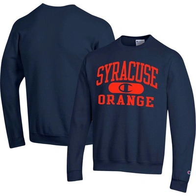 Champion Navy Syracuse Orange Arch Pill Sweatshirt