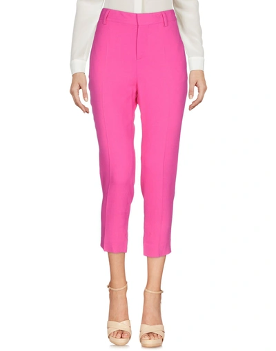 Dsquared2 Cropped Trousers & Culottes In Fuchsia