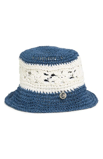 Steve Madden Mixed Crochet Bucket Hat<br /> In Blue | ModeSens display picture 2