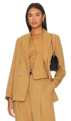Vince Double-breasted Blazer In Amber Wave