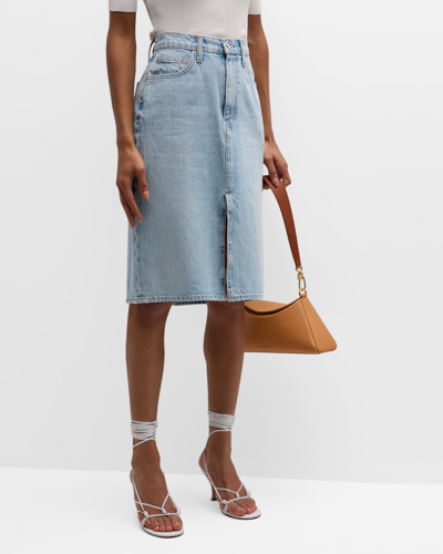 Derek Lam 10 Crosby Cotton Juliet High Rise Denim Skirt In Ludlow