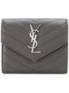 Saint Laurent Compact Tri-fold Wallet - Grey