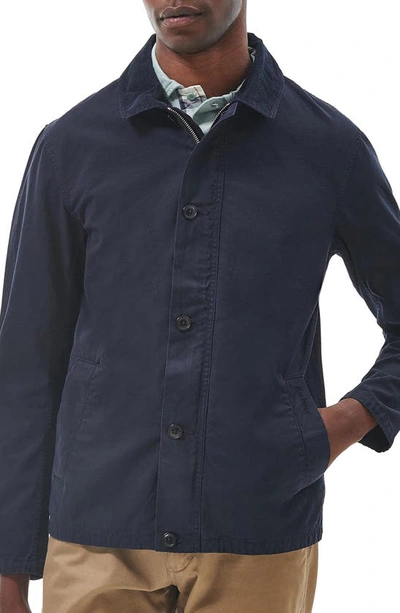 Barbour Crimdon Cotton Shirt Jacket In Navy