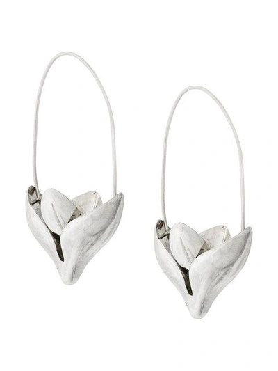 Pamela Love Large Lotus Earrings In Metallic