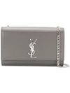 Saint Laurent Monogram Kate Shoulder Bag In Grey