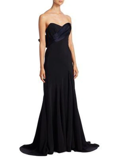 Anna Maier Penni Bow Gown In Black