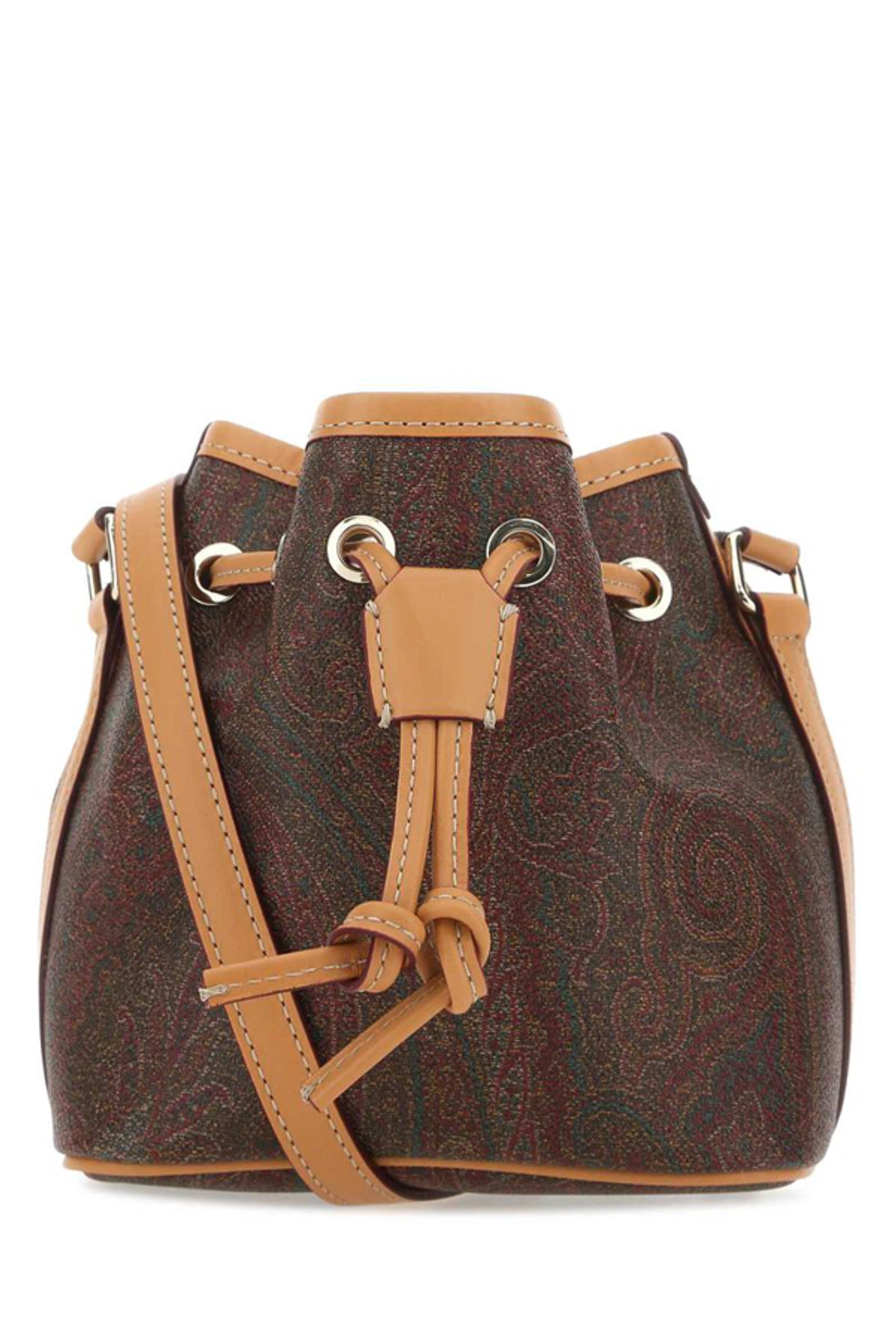 ショルダーバッグ・ポシェット ETRO COFFA CANVAS BUCKET BAG ETRO Coffa Leather Bucket Bag | Black | FARFETCH