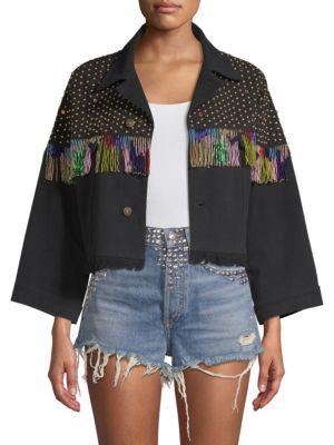 the kooples black denim jacket