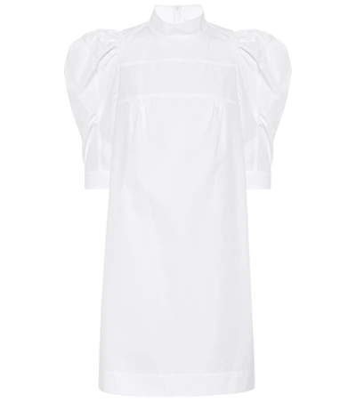 Chloé Exaggerated Puff Sleeve Dress In White