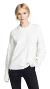 Helmut Lang Oversized Military Crew Neck Sweater In Ivory