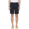 Norse Projects Navy Light Twill Aros Shorts In Dark Navy