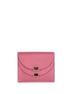 Chloé Georgia Square Leather Wallet In Fuchsia