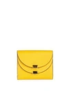 Chloé Georgia Square Leather Wallet In Yellow