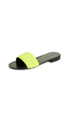 Kendall + Kylie Kennedy Slide Sandal In Fluo Yellow