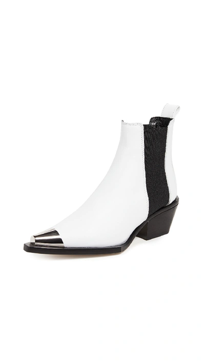Helmut Lang Cowboy Booties In White