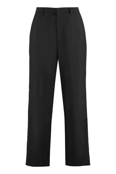 Prada Technical Fabric Trousers In Black