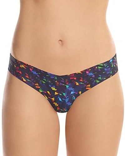 Commando Print Microfiber Thong In Kaleidoscope