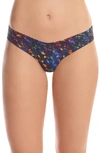 Commando Print Microfiber Thong In Kaleidoscope