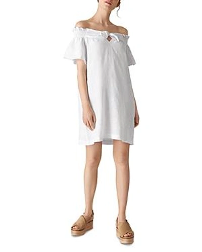 Whistles Off-the-shoulder Shift Dress In White