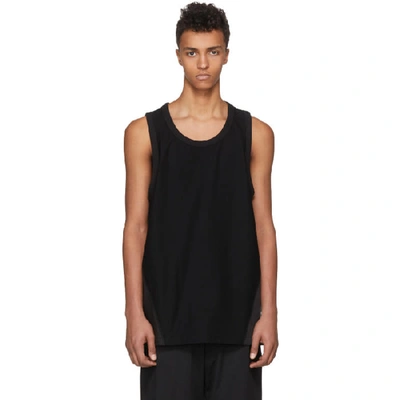 Y-3 Black James Harden Satin Tank Top In Blk/blk