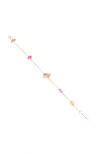 Anabela Chan Women's Exclusive Fuchsia Palm 18k Vermeil Rose Gold Bracelet In Pink
