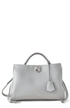 Mulberry Iris Leather Top Handle Bag In Pale Grey