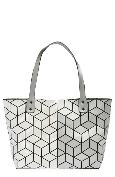 Patrizia Luca Geometric Tote Bag In Matte Silver