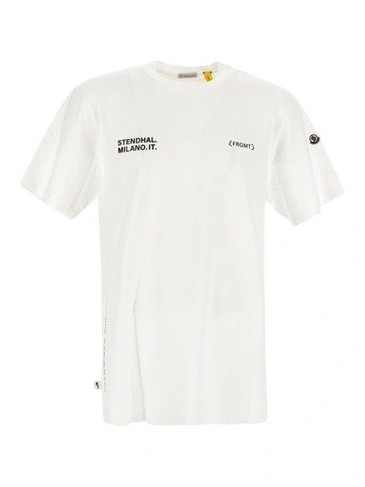 Moncler Genius Printed Cotton T-shirt In White