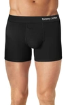 Tommy John Cool Cotton 4-inch Boxer Briefs In Black