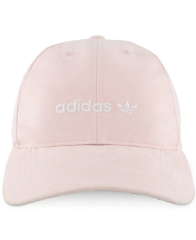 Adidas Originals Adidas Women's Originals Cotton Relaxed Cap In Baby Pink