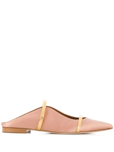 Malone Souliers Maureene Pointed Strap Mules In Neutrals