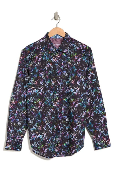 Robert Graham Edmore Abstract Button-up Shirt In Multi Black