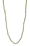 Anzie Boheme Opal Beaded Necklace In Dark Green