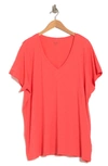Madewell V-neck Short Sleeve T-shirt In Sundrenched Tulip