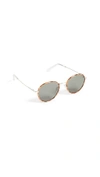 Le Specs Zephyr Deux Sunglasses In Vintage Tort/khaki Mono
