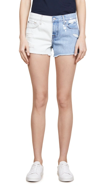 7 For All Mankind Cutoff Shorts In Cloud/sky 2